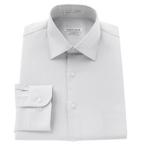 Men's Van Heusen Classic-Fit Royal Herringbone Wrinkle-Free Dress Shirt